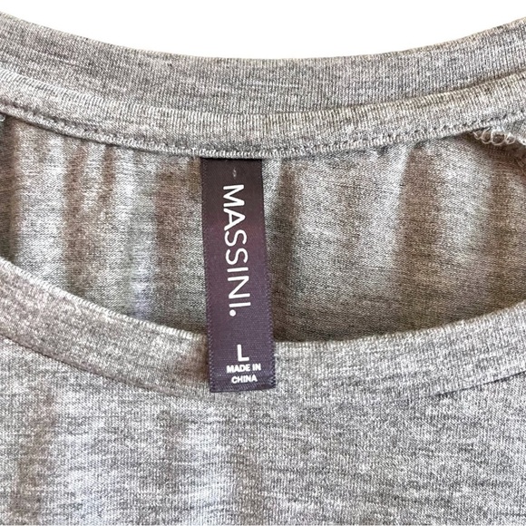 MASSINI, WOMENS GREY, SHORT SLEEVE T-SHIRT. SIZE L - Picture 2 of 5